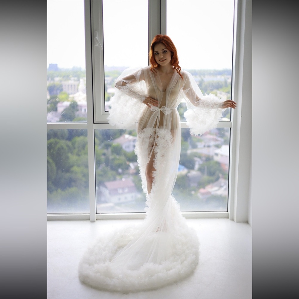 Bridal tulle robe
